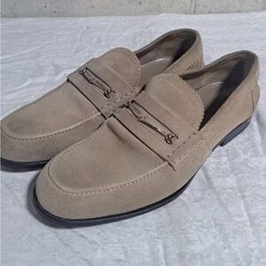 Gucci Men’s Suede Bit Loafers (Beige) | Authentic- Italy Size 10.5 USA Standard